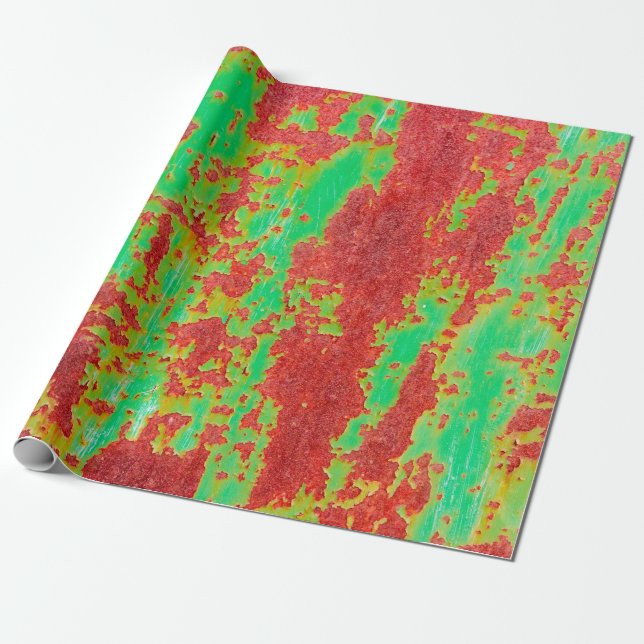 Metal texture with scratches and cracks effect, ab wrapping paper (Unrolled)