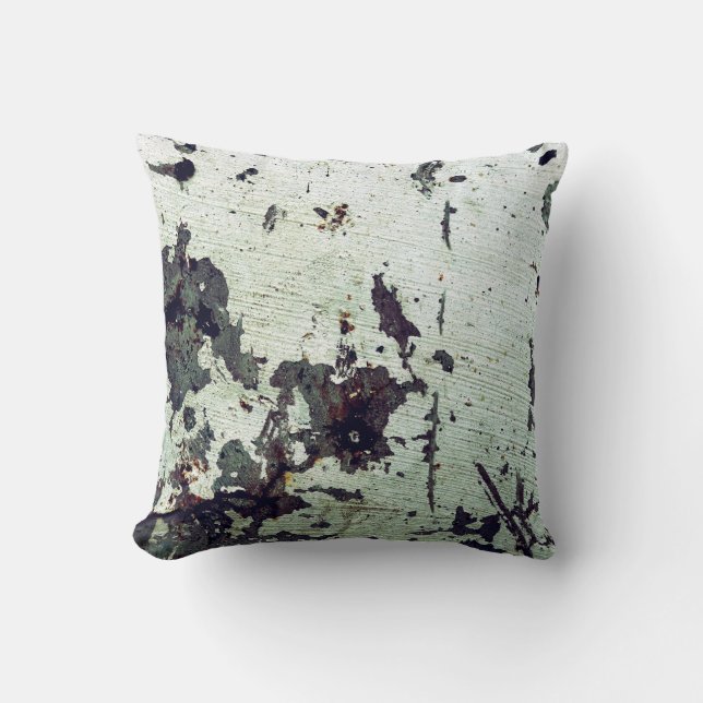 Metal texture with scratches and cracksabstract, a throw pillow (Front)