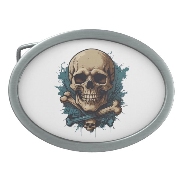 "Metal Threads: Death Metal Band Logo Belts Belt Buckle (Front)