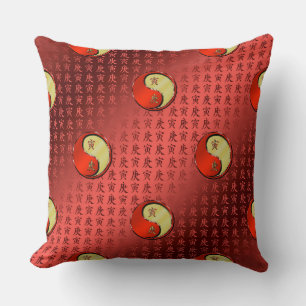 Metal Tiger Throw Pillow