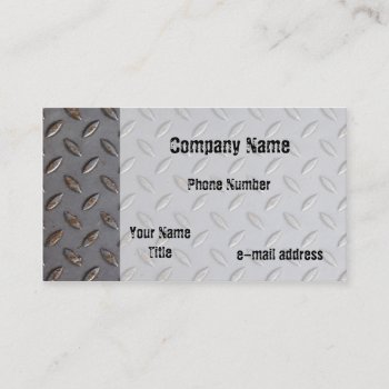 Metal Tread Plate Business Card by timelesscreations at Zazzle