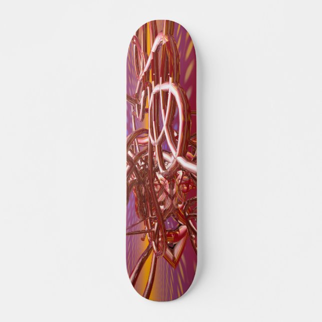 Metal Tubes Abstract - 02 Skateboard Deck (Front)