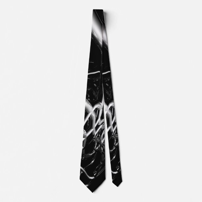 Metal Tubes Abstract Neck Tie (Front)