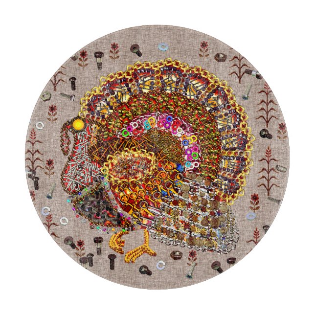 Metal Turkey Cutting Board (Front)