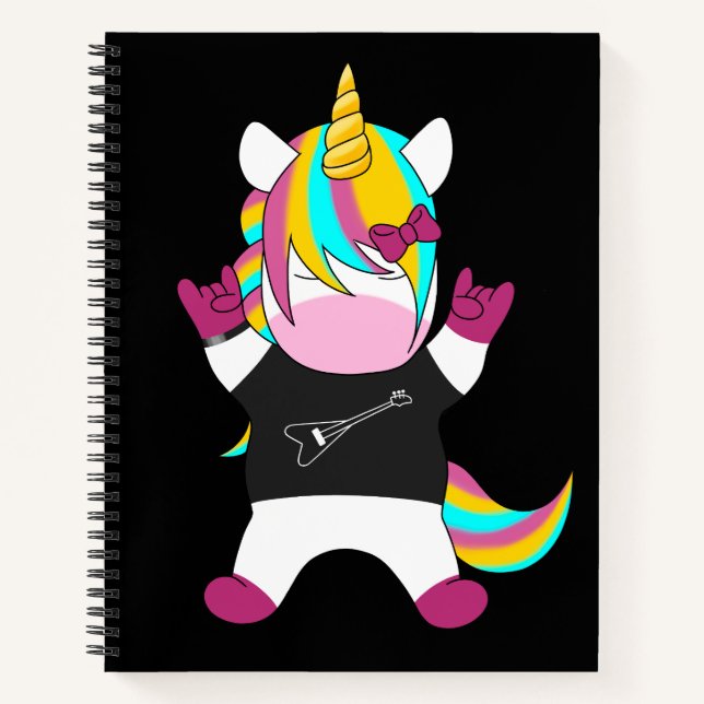 Metal Unicorn Notebook (Front)