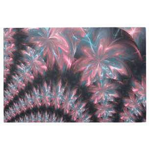 Metal Wall Art Abstract Flowers Symmetric Arrangem