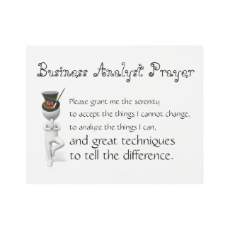 Metal Wall Art Business Analyst Prayer