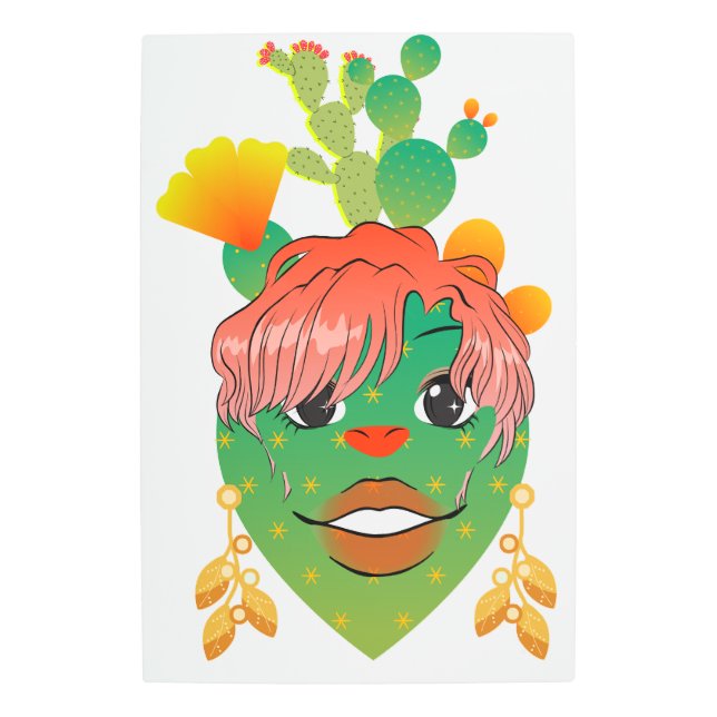 Metal Wall Art cactus (Front)