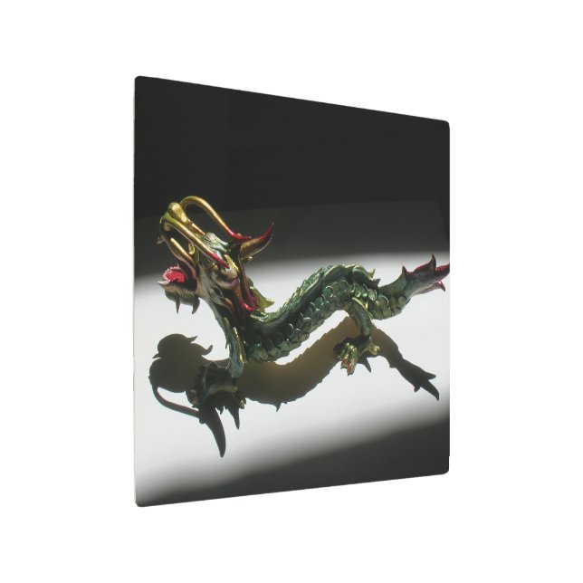 Metal Wall Art - Dragon in Spotlight (Angled)