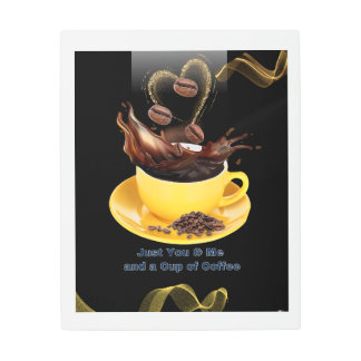Metal wall art 'just you me & cup of coffee'