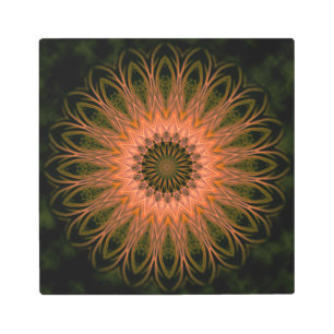 Metal Wall Art Mandala Lace Shape Nature Colors