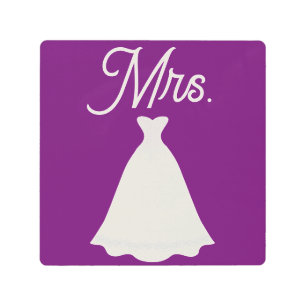 Metal Wall Art - Mrs. Bride Dress