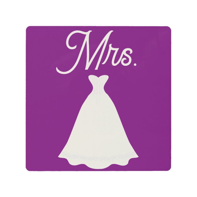 Metal Wall Art - Mrs. Bride Dress (Front)