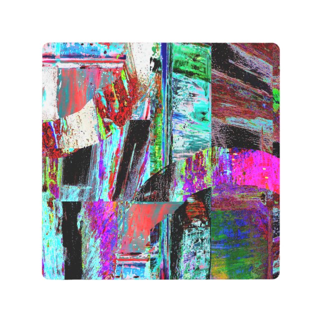 Metal Wall Art – Neon Pulse (Front)