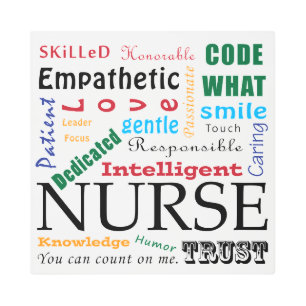 Metal Wall art Nurses Words Artwork Nursing Week