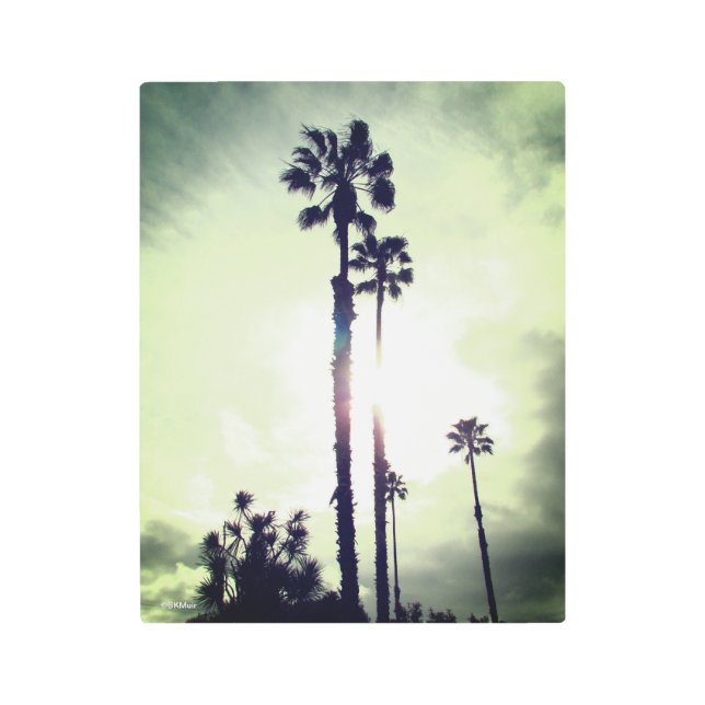 Metal Wall Art - Palm Tree Scene (Front)