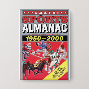 Metal Wall Art  Sports Almanac Button