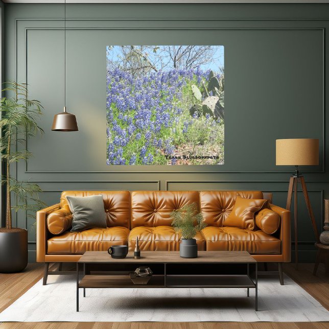 Metal Wall Art Texas Bluebonnets and Cactus (Creator Uploaded)