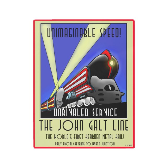 Metal Wall Art - The John Galt Line (Front)