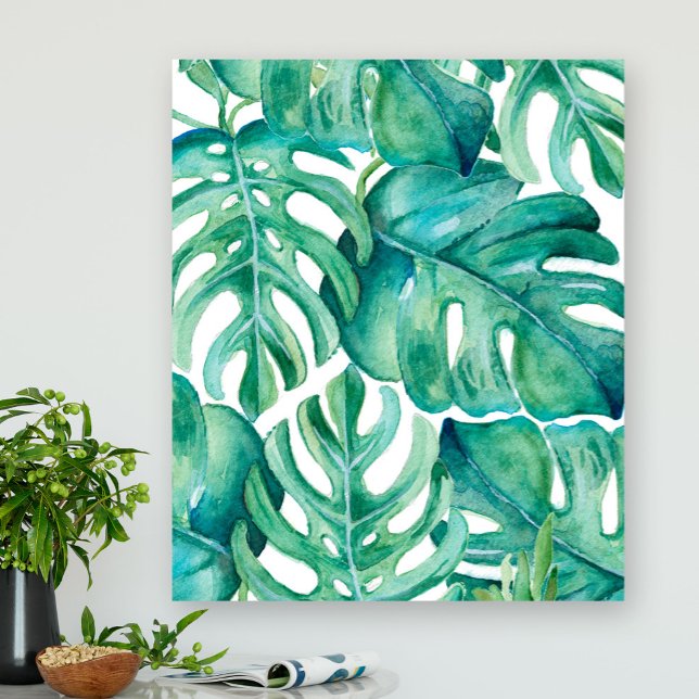 Metal Wall Art Tropical Leaves Office Decor (office decor for women tropical monstera palm leaves metal wall art)