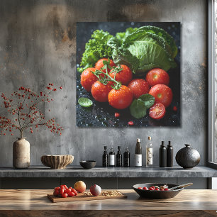 Metal Wall Art Vegetables Kitchen Garden