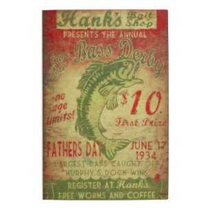 Metal Wall Art Vintage Fishing Sign