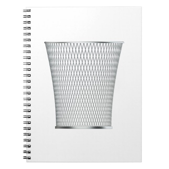 Metal wastepaper basket notebook (Front)