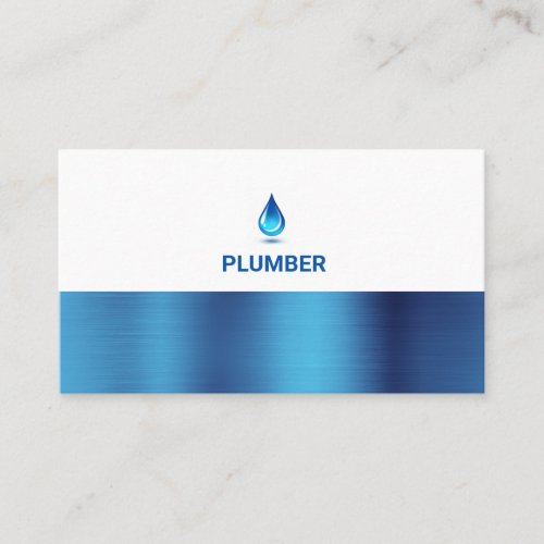 Metal Water Drip Professional Plumbing Service Business Card