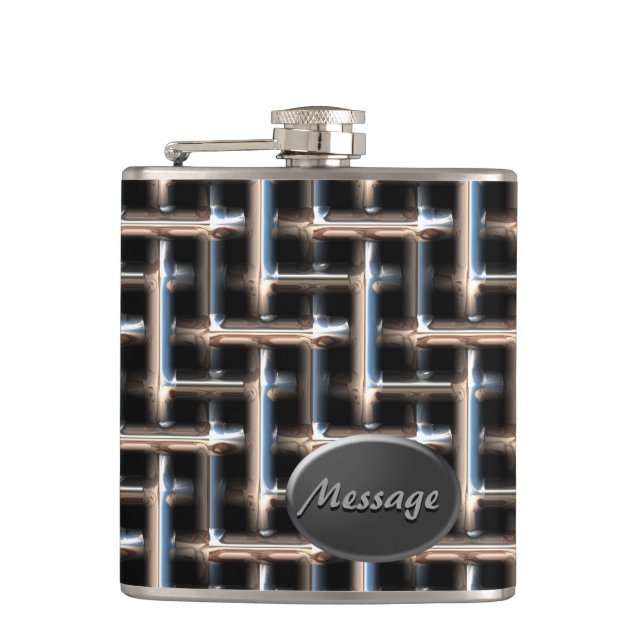 Metal Weave 2 Wrapped Flask (Front)