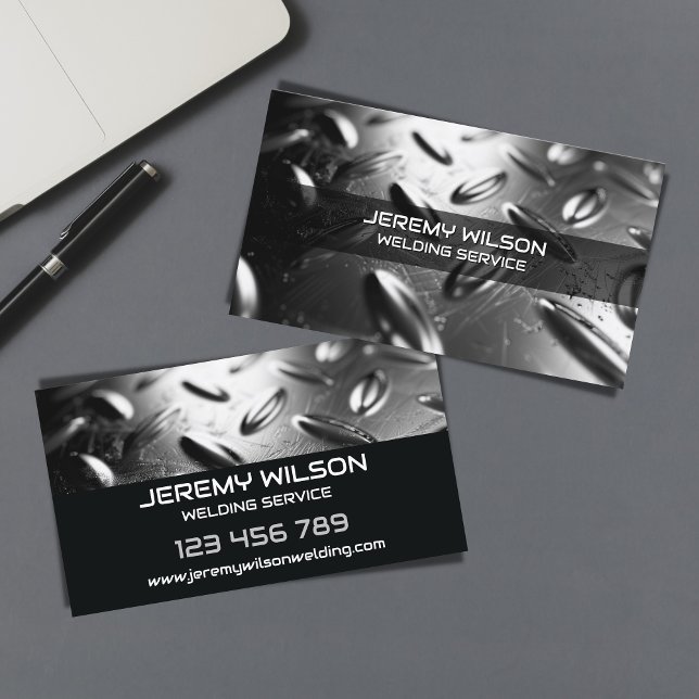 Metal Welder Construction Repair Handyman Business Card (Creator Uploaded)