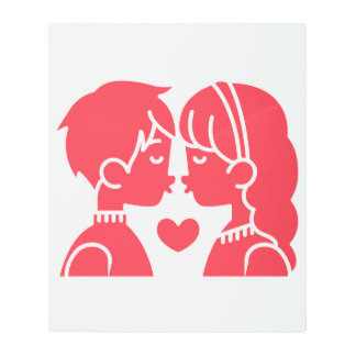 Metal well art couple
