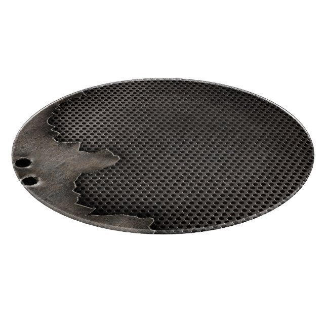 Metal with bullet holes background cutting board (Corner)
