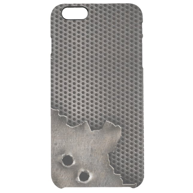 Metal with bullet holes background uncommon iPhone case (Back)