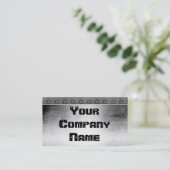 Metal With Rivets Border Business Cards (Standing Front)