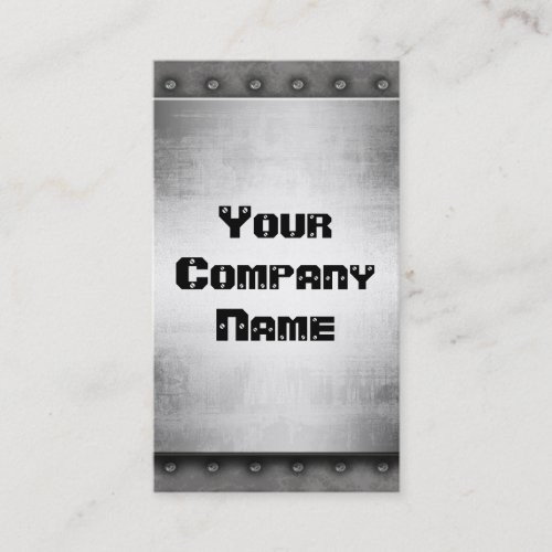 Metal With Rivets Border Business Cards