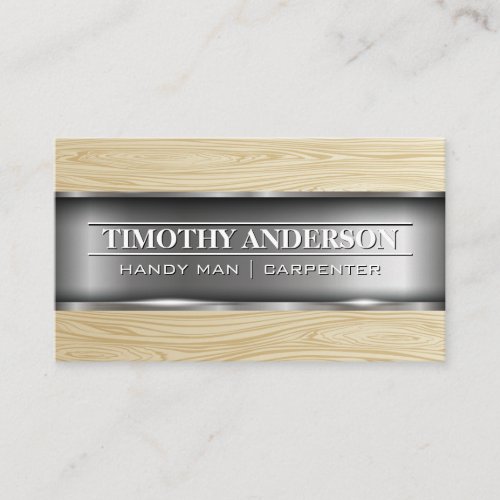 Metal Wood  Building Material Business Card