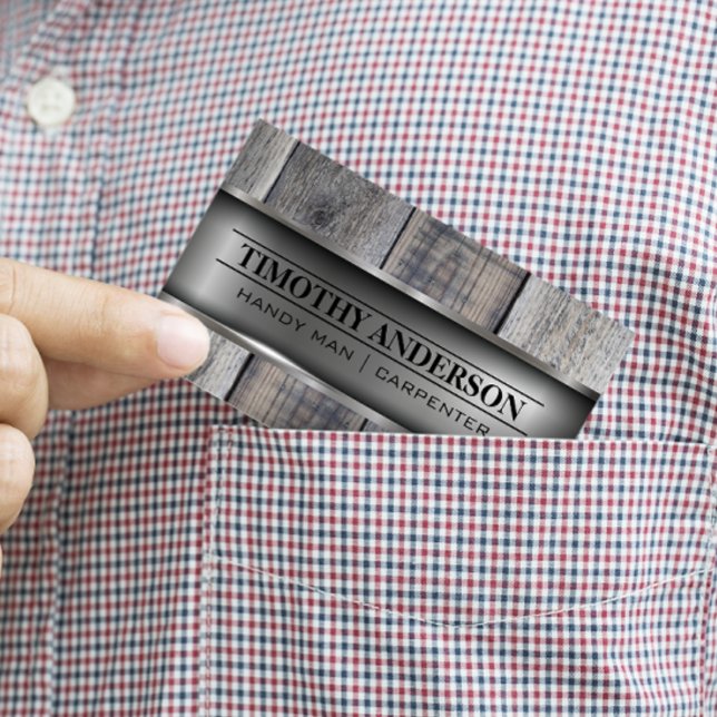 Metal Wood | Building Material Business Card (Creator Uploaded)
