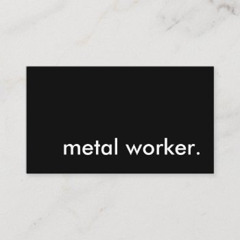 Metal Worker Business Card by identica at Zazzle