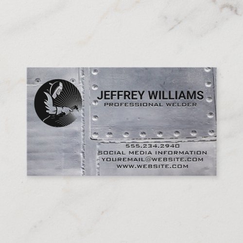 Metal Worker Welding  Metal Rivets Business Card