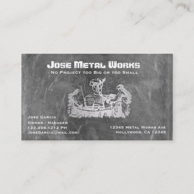 Metal Workers Business Card (Front)
