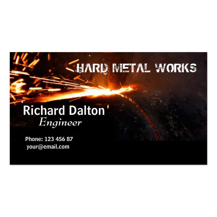 Metal works business cards