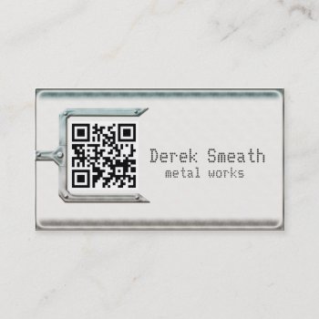 Metal Works Card Qr Code by ModernCard at Zazzle