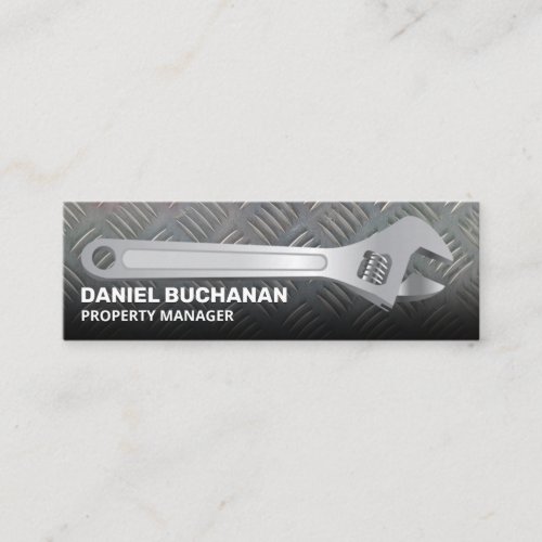 Metal Wrench  Steel Plate Mini Business Card