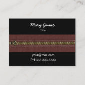 metal zipper fashion business card (Back)