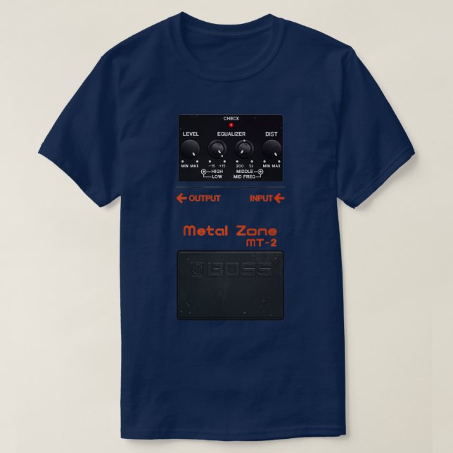Metal Zone Guitar Pedal  T-Shirt (Design Front)
