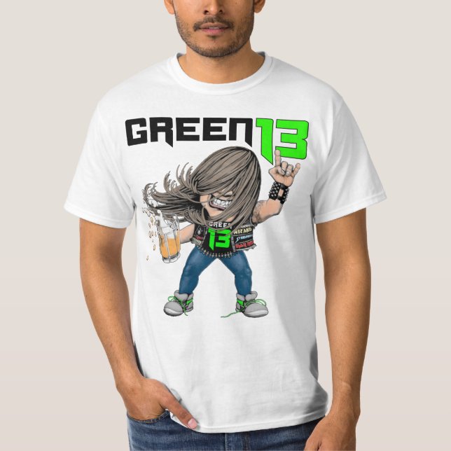 Metalhead 2 Sided (White) T-Shirt (Front)