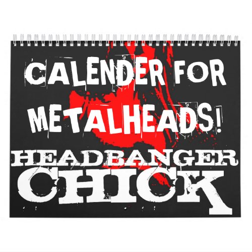 Metalhead Calender Calendar