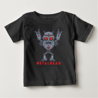 Metalhead - Heavy Metal Robot Devil - With Text