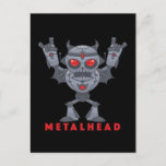 Metalhead - Heavy Metal Robot Devil - With Text Postcard