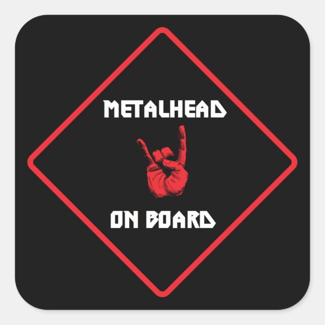 Metalhead On Board Sticker (Front)